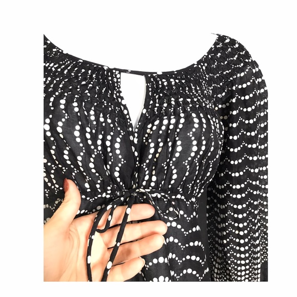 BCBGMAXAZRIA | Babydoll Vibe Polka Dot Blouse - Picture 3 of 10